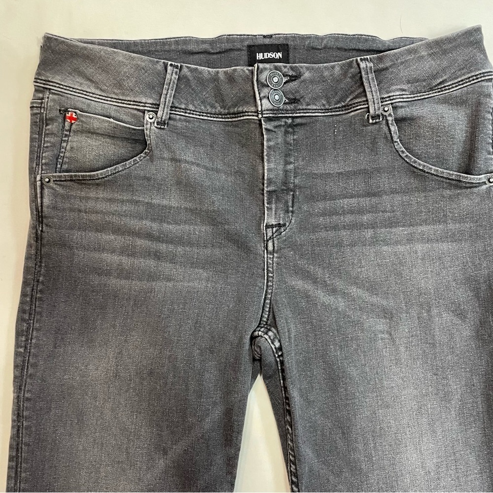 New Hudson Collin Mid-Rise Skinny Ankle Grey Jeans Size 32 - Picture 9 of 12